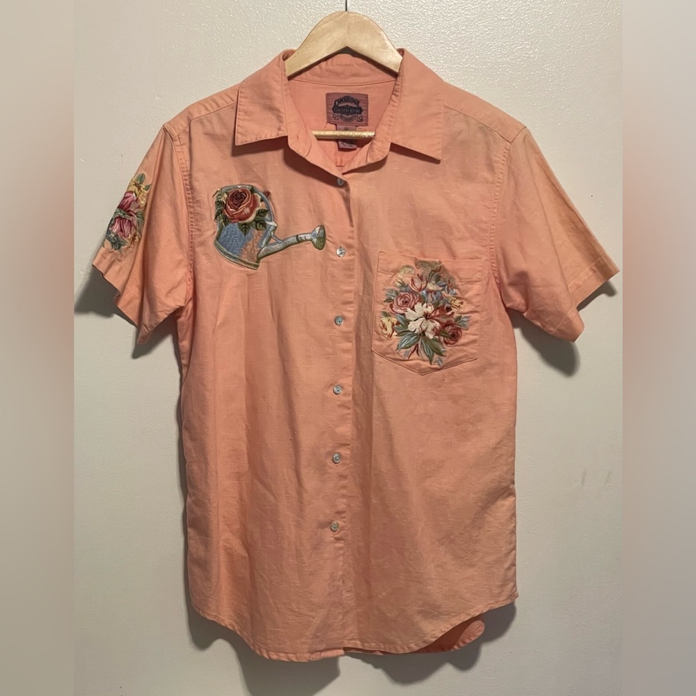 Vintage Cambridge county store button down top